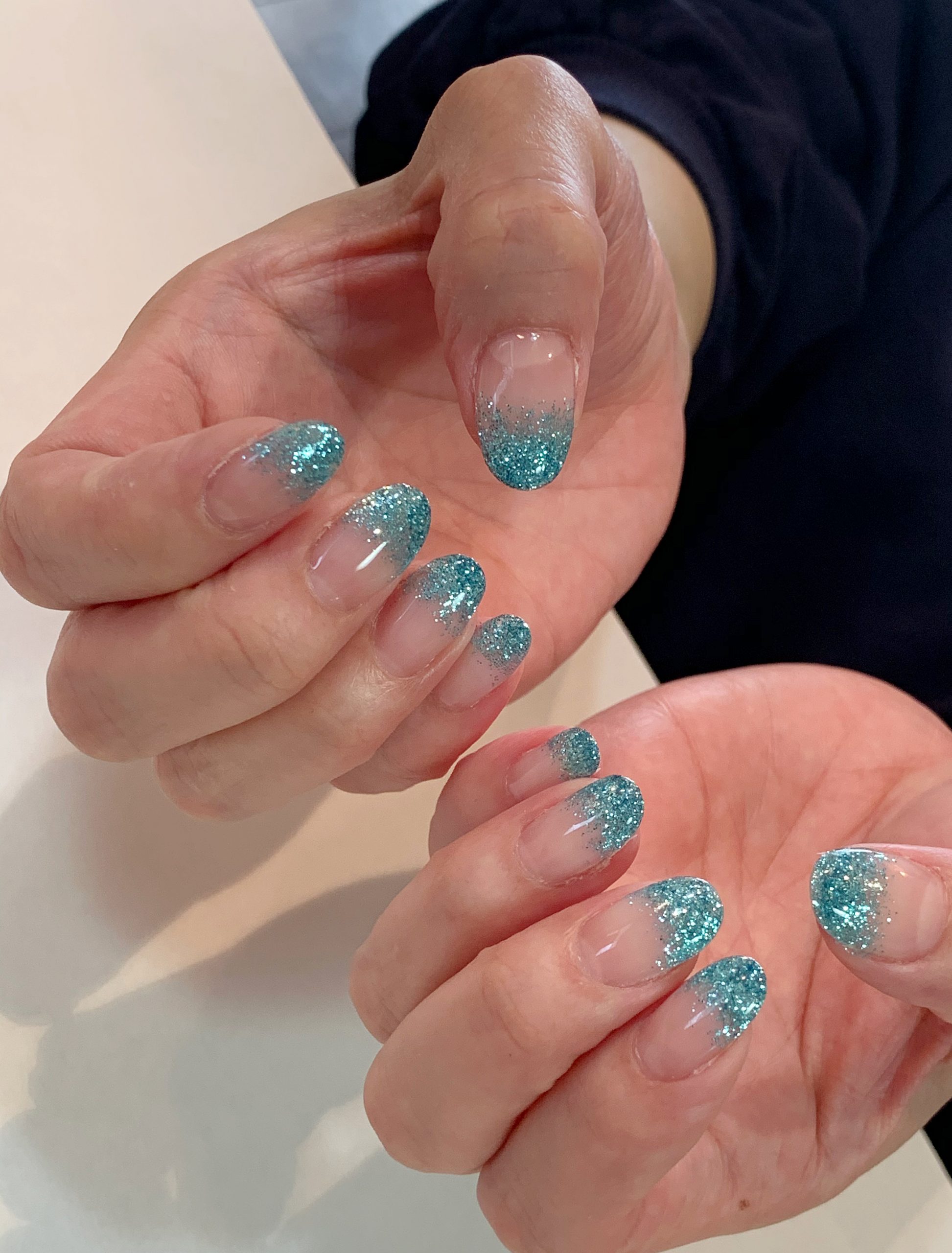 ラメグラ ターコイズブルー 門真市のネイルサロン Kiko Nail