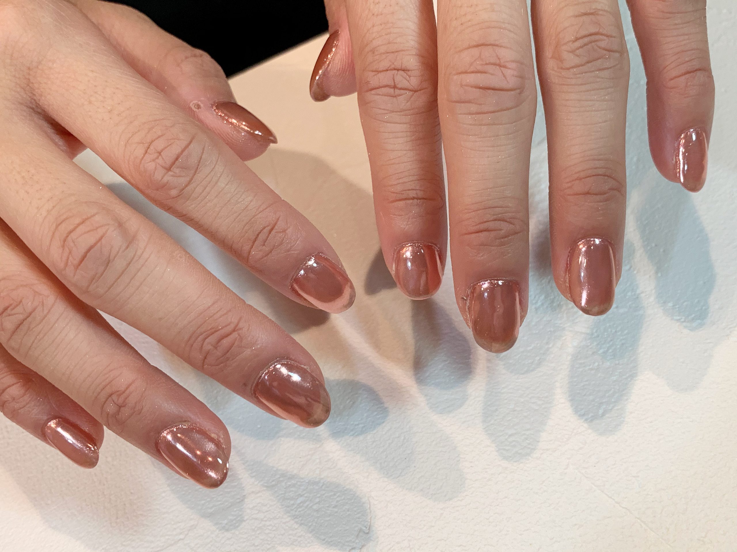 ミラーネイル ピンクゴールド 門真市のネイルサロン Kiko Nail