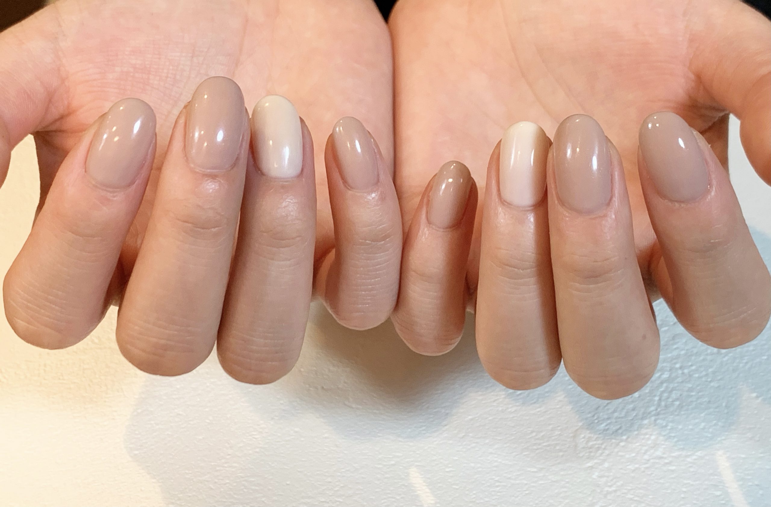 ワンカラーネイル 2色ネイル シンプル 門真市のネイルサロン Kiko Nail