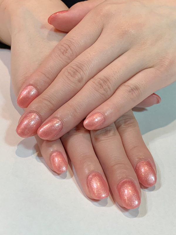 ワンカラーネイル ピンク パール 門真市のネイルサロン Kiko Nail