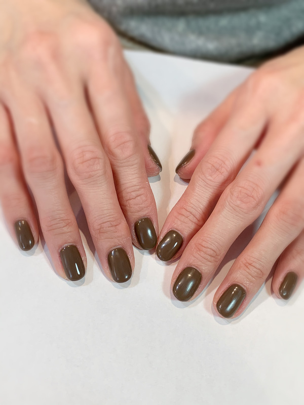 ワンカラーネイル ブラウン 門真市のネイルサロン Kiko Nail